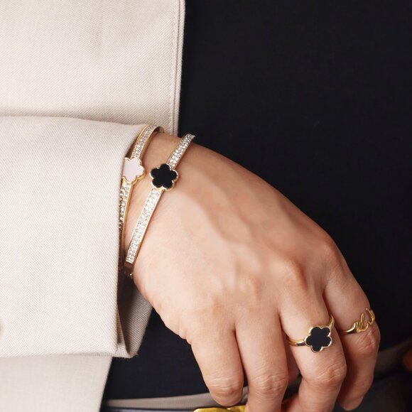 Contemporary Dusky Bangle - Durable Stainless Steel Bracelet - Picture 4 of 5